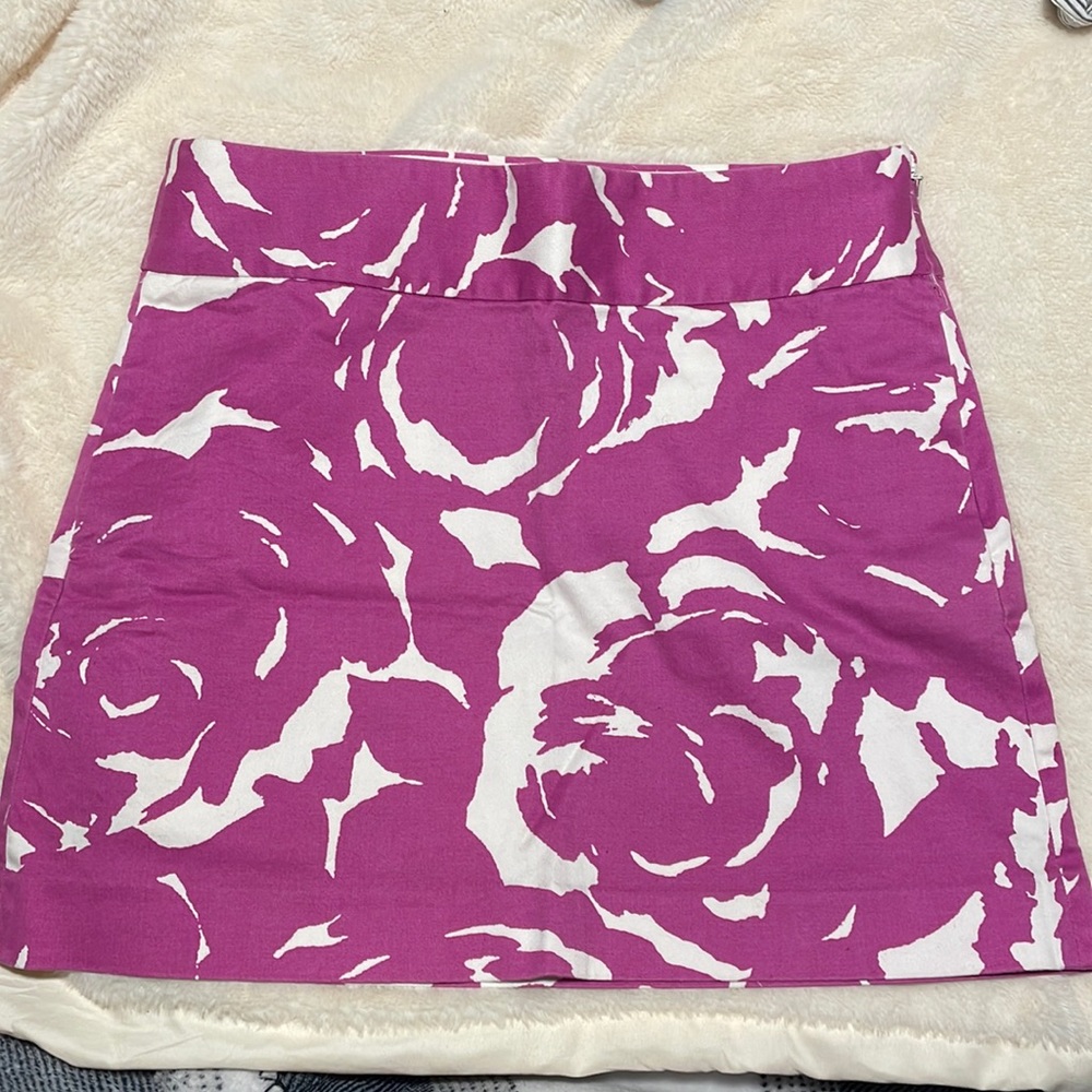 J CREW floral mini skirt